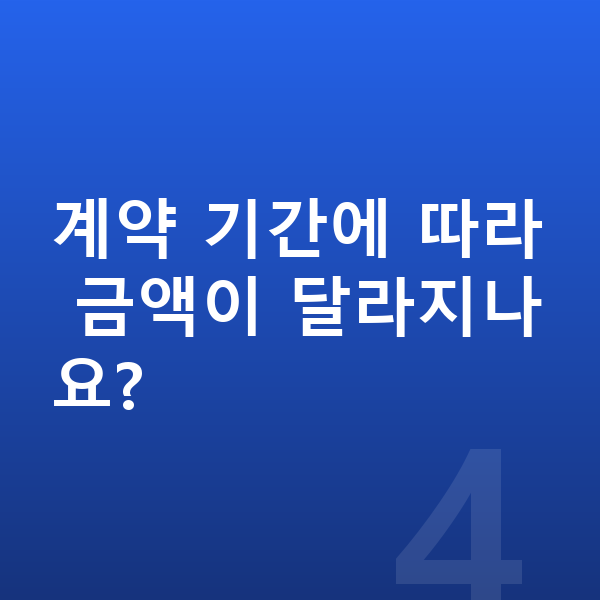 제네시스 GV60 장기렌트 월납입금 계약 기간에 따라 금액이 달라지나요?