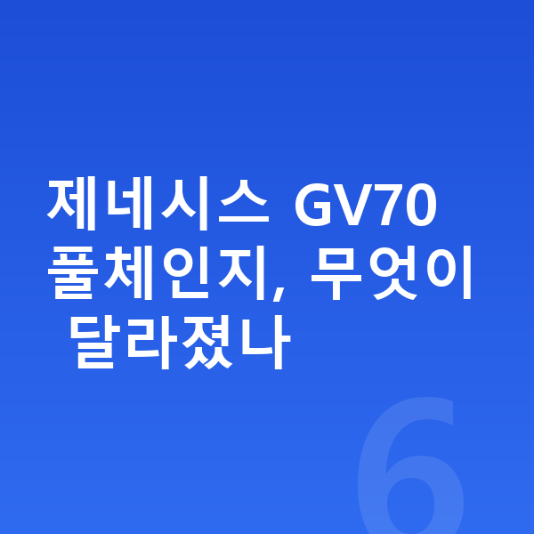 제네시스 GV70 풀체인지 제네시스 GV70 풀체인지, 무엇이 달라졌나