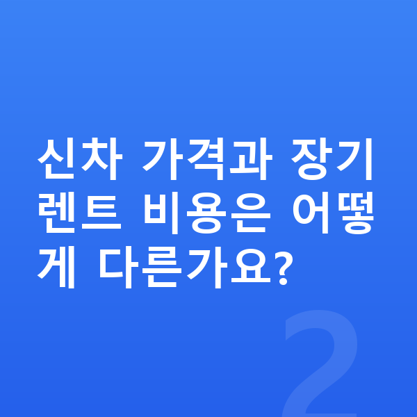 제네시스 GV80 가격 신차 가격과 장기렌트 비용은 어떻게 다른가요?