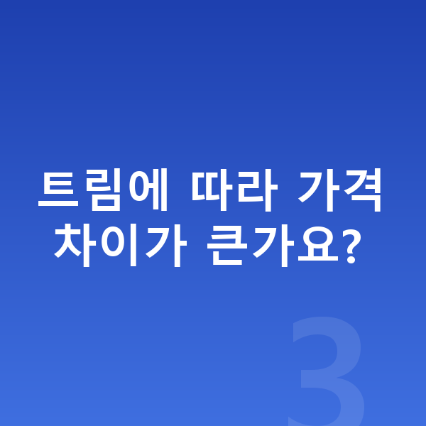 제네시스 GV80 가격 트림에 따라 가격 차이가 큰가요?