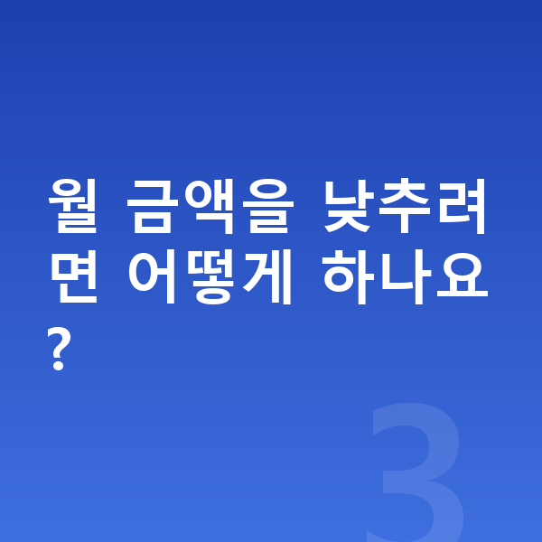 제네시스 GV80 장기렌트 월납입금 월 금액을 낮추려면 어떻게 하나요?