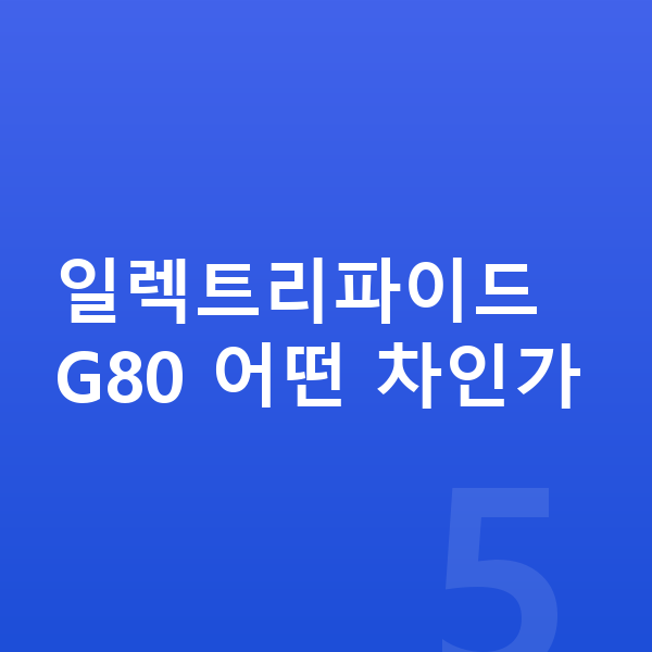 제네시스 일렉트리파이드 G80 리스 가격 일렉트리파이드 G80 어떤 차인가
