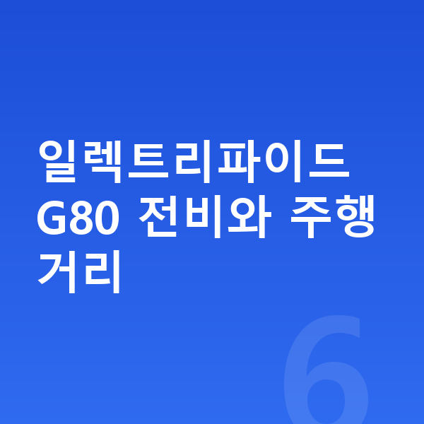 제네시스 일렉트리파이드 G80 연비 일렉트리파이드 G80 전비와 주행거리