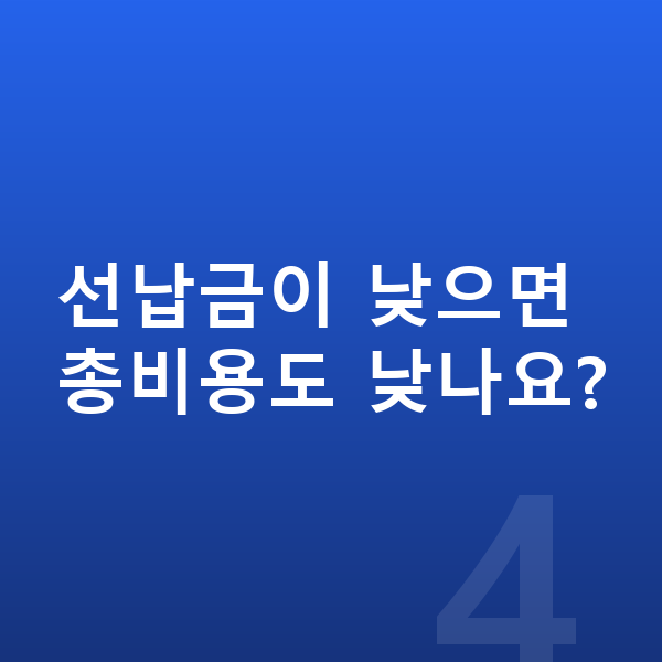 제네시스 일렉트리파이드 GV70 리스 월납입금 선납금이 낮으면 총비용도 낮나요?