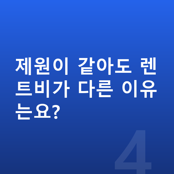 제네시스 일렉트리파이드 GV70 제원 제원이 같아도 렌트비가 다른 이유는요?