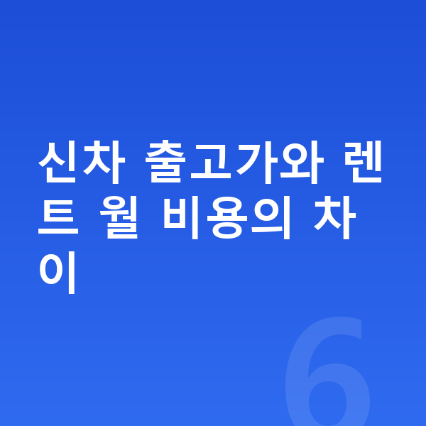 지프 그랜드체로키 가격 신차 출고가와 렌트 월 비용의 차이