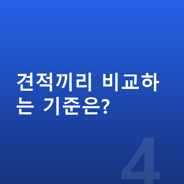 지프 그랜드체로키 견적 견적끼리 비교하는 기준은?