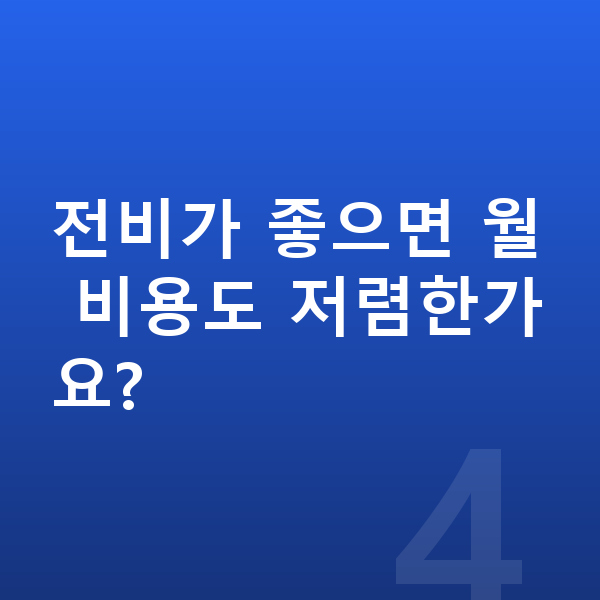 테슬라 모델3 연비 전비가 좋으면 월 비용도 저렴한가요?
