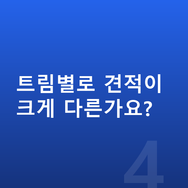 테슬라 모델3 옵션 트림별로 견적이 크게 다른가요?