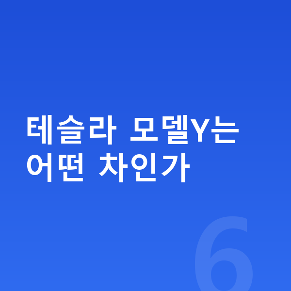 테슬라 모델Y 가격 테슬라 모델Y는 어떤 차인가