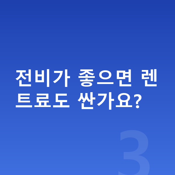 폴스타2 연비 전비가 좋으면 렌트료도 싼가요?