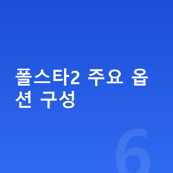 폴스타2 옵션 폴스타2 주요 옵션 구성