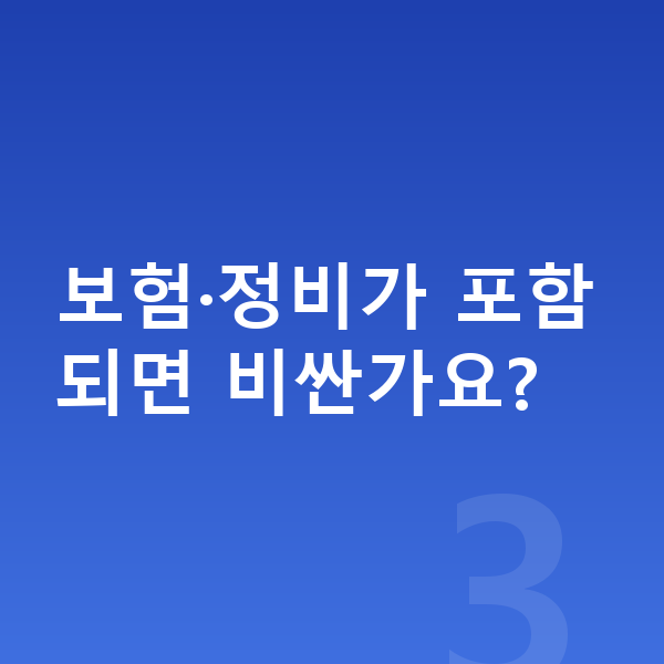 폴스타2 장기렌트 가격 보험·정비가 포함되면 비싼가요?