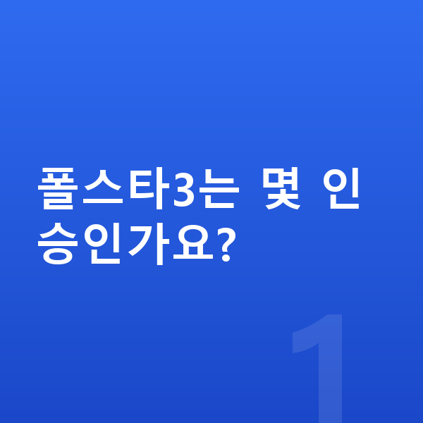 폴스타3 제원 폴스타3는 몇 인승인가요?