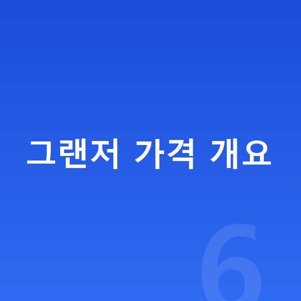 현대 그랜저 가격 그랜저 가격 개요