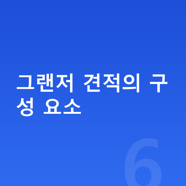현대 그랜저 견적 그랜저 견적의 구성 요소