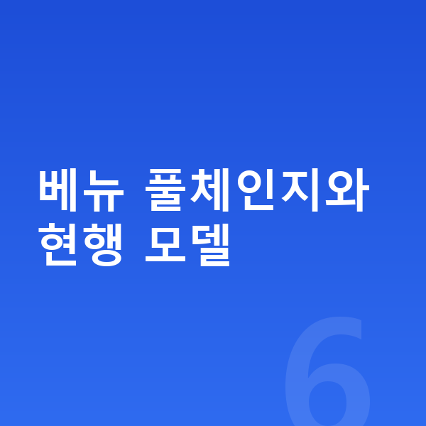 현대 베뉴 풀체인지 베뉴 풀체인지와 현행 모델
