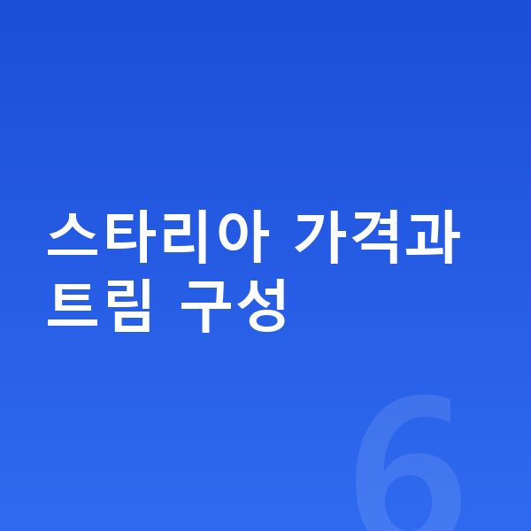 현대 스타리아 가격 스타리아 가격과 트림 구성