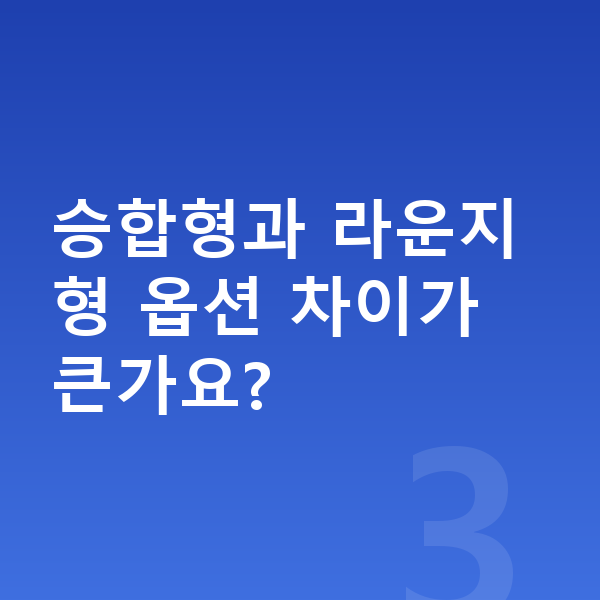 현대 스타리아 옵션 승합형과 라운지형 옵션 차이가 큰가요?