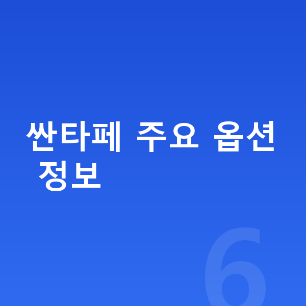 현대 싼타페 옵션 싼타페 주요 옵션 정보
