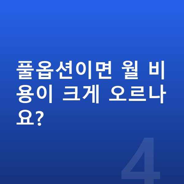 현대 쏘나타 옵션 풀옵션이면 월 비용이 크게 오르나요?