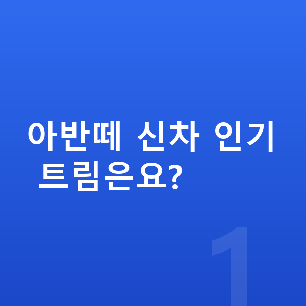 현대 아반떼 신차 아반떼 신차 인기 트림은요?