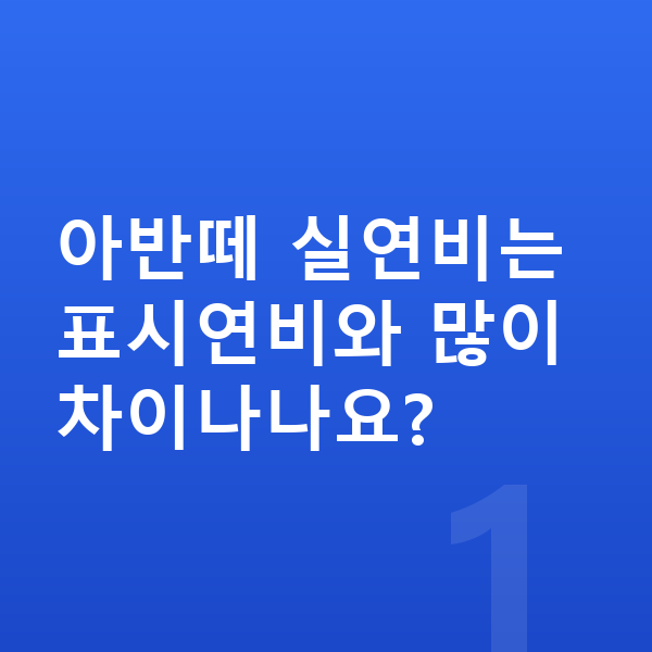 현대 아반떼 연비 아반떼 실연비는 표시연비와 많이 차이나나요?