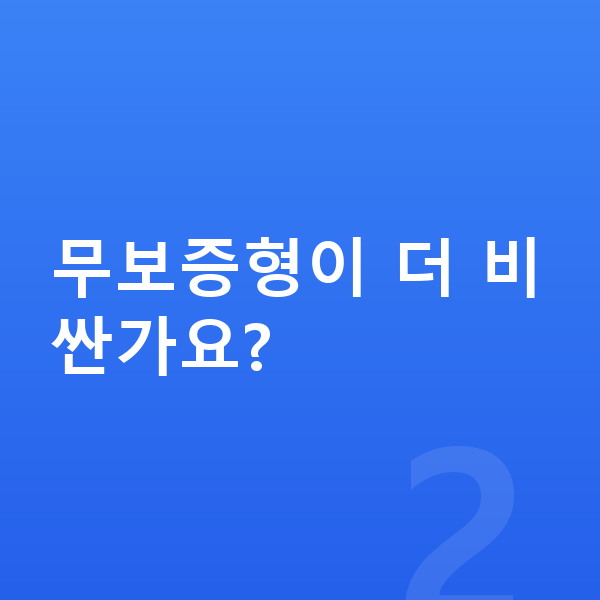 현대 아이오닉5 리스 보증금 무보증형이 더 비싼가요?