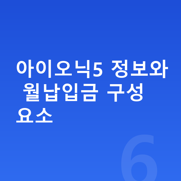 현대 아이오닉5 리스 월납입금 아이오닉5 정보와 월납입금 구성 요소