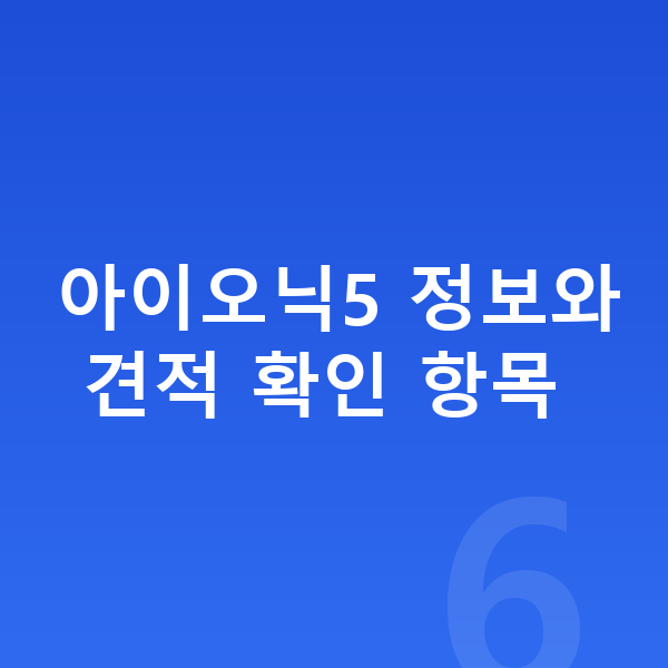 현대 아이오닉5 장기렌트 견적 아이오닉5 정보와 견적 확인 항목