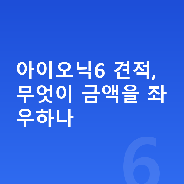 현대 아이오닉6 견적 아이오닉6 견적, 무엇이 금액을 좌우하나