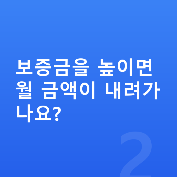 현대 아이오닉6 리스 견적 보증금을 높이면 월 금액이 내려가나요?