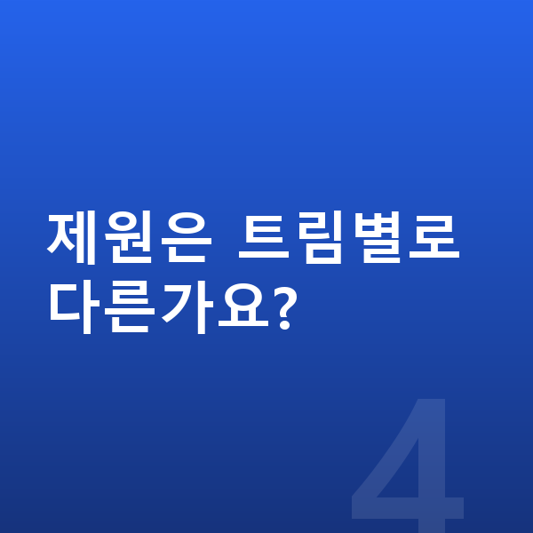 현대 아이오닉6 제원 제원은 트림별로 다른가요?