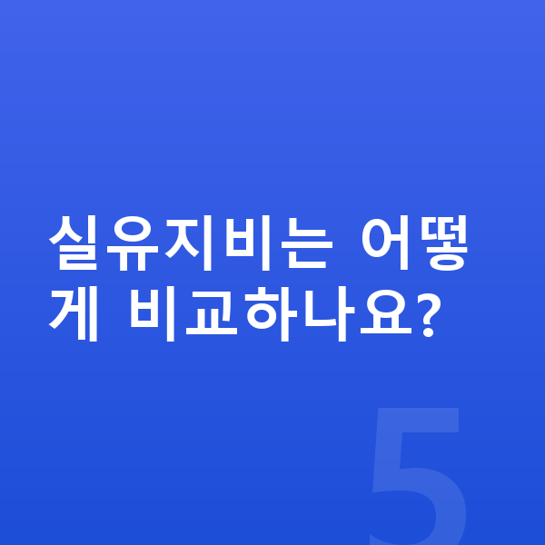 현대 캐스퍼 연비 실유지비는 어떻게 비교하나요?