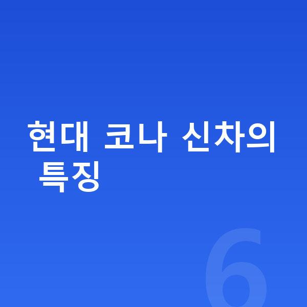 현대 코나 신차 현대 코나 신차의 특징