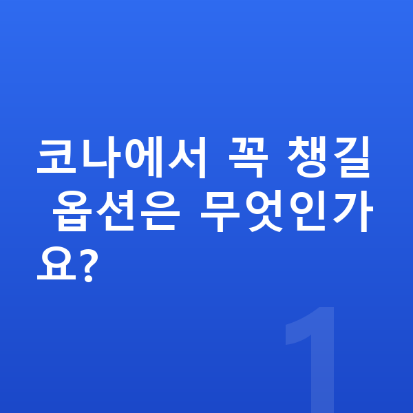현대 코나 옵션 코나에서 꼭 챙길 옵션은 무엇인가요?