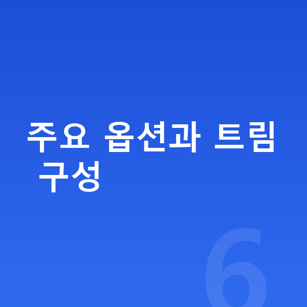 현대 코나 일렉트릭 옵션 주요 옵션과 트림 구성