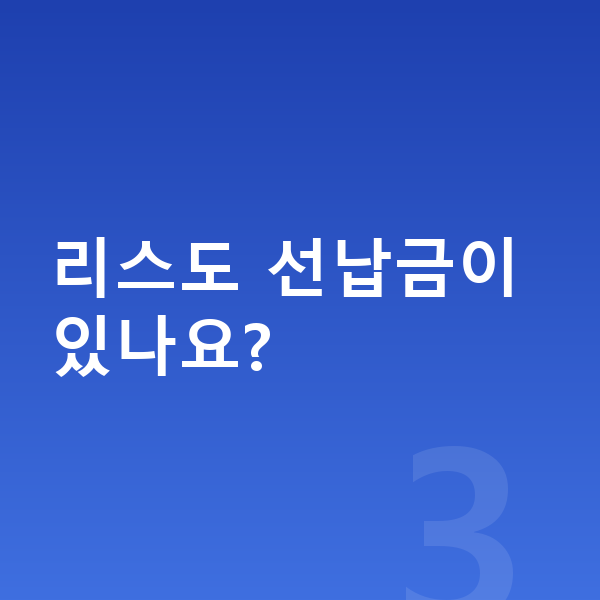 현대 투싼 리스 리스도 선납금이 있나요?