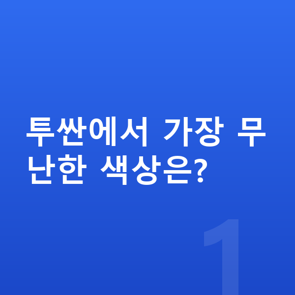 현대 투싼 색상 투싼에서 가장 무난한 색상은?