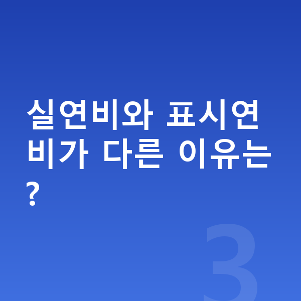 현대 투싼 연비 실연비와 표시연비가 다른 이유는?