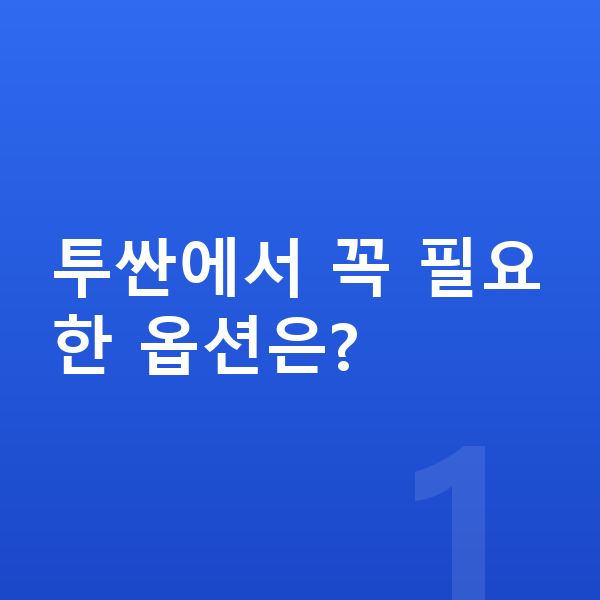 현대 투싼 옵션 투싼에서 꼭 필요한 옵션은?