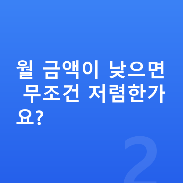 현대 팰리세이드 장기렌트 가격 월 금액이 낮으면 무조건 저렴한가요?