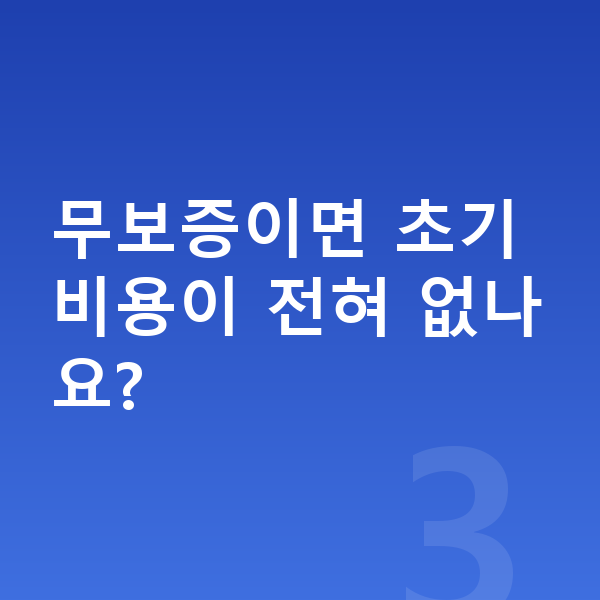 현대 팰리세이드 풀체인지 무보증이면 초기 비용이 전혀 없나요?