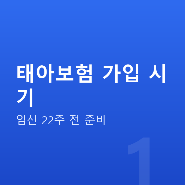 태아보험 태아보험 가입 시기