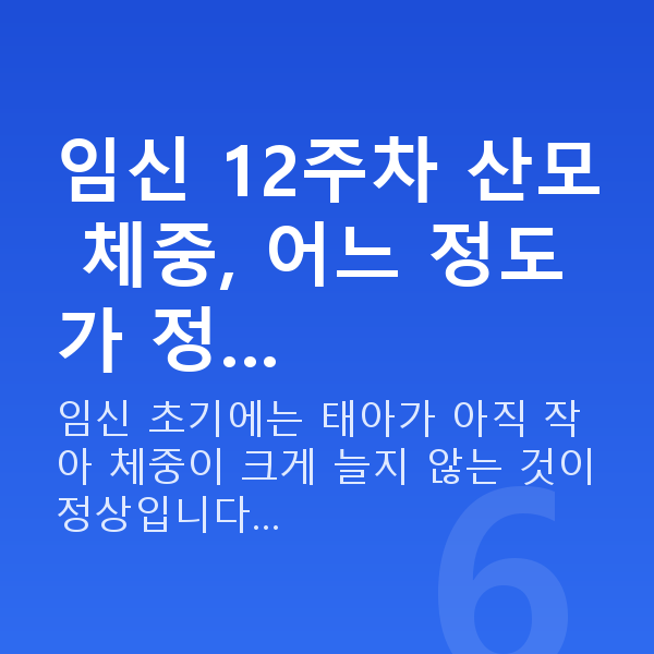 임신 12주차 몸무게 임신 12주차 산모 체중, 어느 정도가 정…