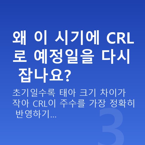 임신 12주차 초음파 왜 이 시기에 CRL로 예정일을 다시 잡나요?