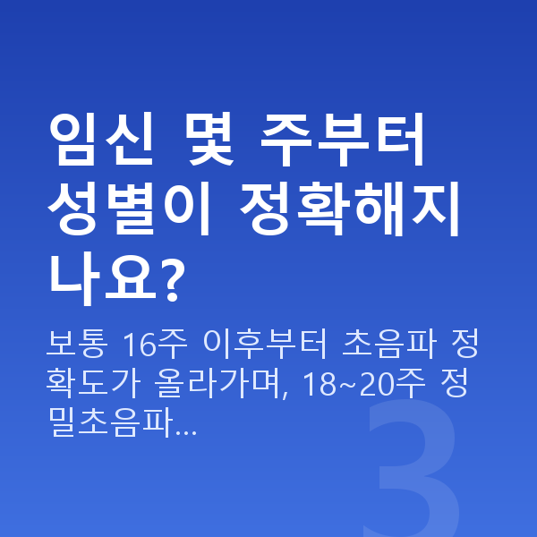 임신 14주차 성별 임신 몇 주부터 성별이 정확해지나요?