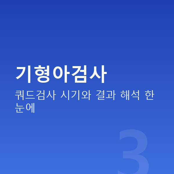 임신 15주차 기형아검사