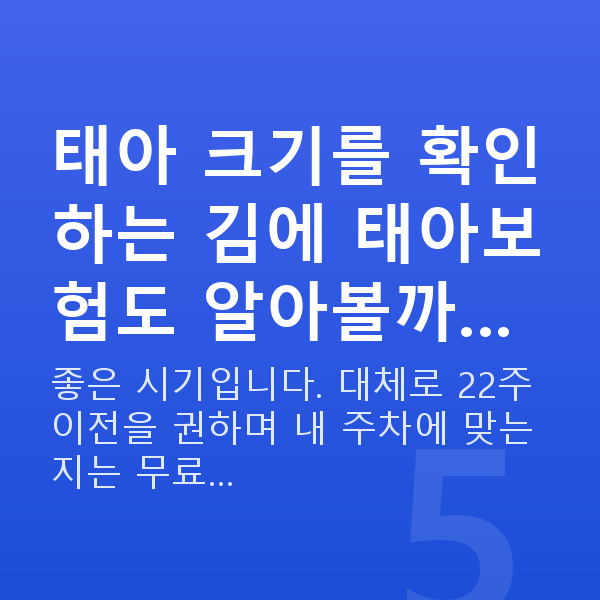 임신 15주차 태아 크기 태아 크기를 확인하는 김에 태아보험도 알아볼까…
