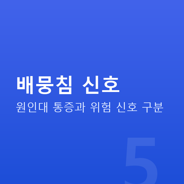 임신 16주차 배뭉침 신호